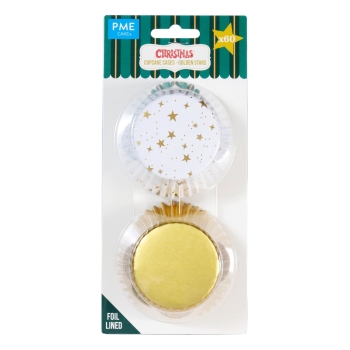 Cupcake Baking Cases - Golden Stars